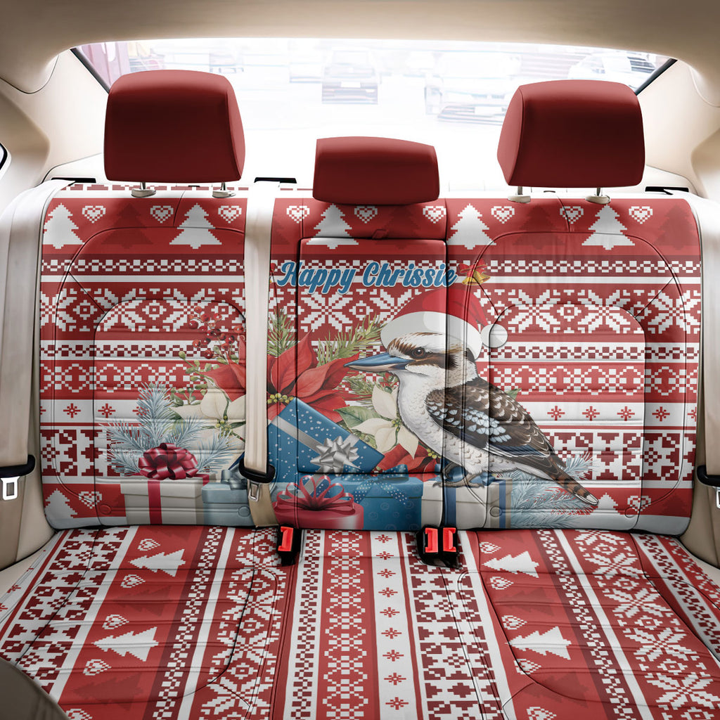 Australia Christmas In July Back Car Seat Cover Kookaburra Santa Red Color