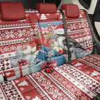 Australia Christmas In July Back Car Seat Cover Kookaburra Santa Red Color