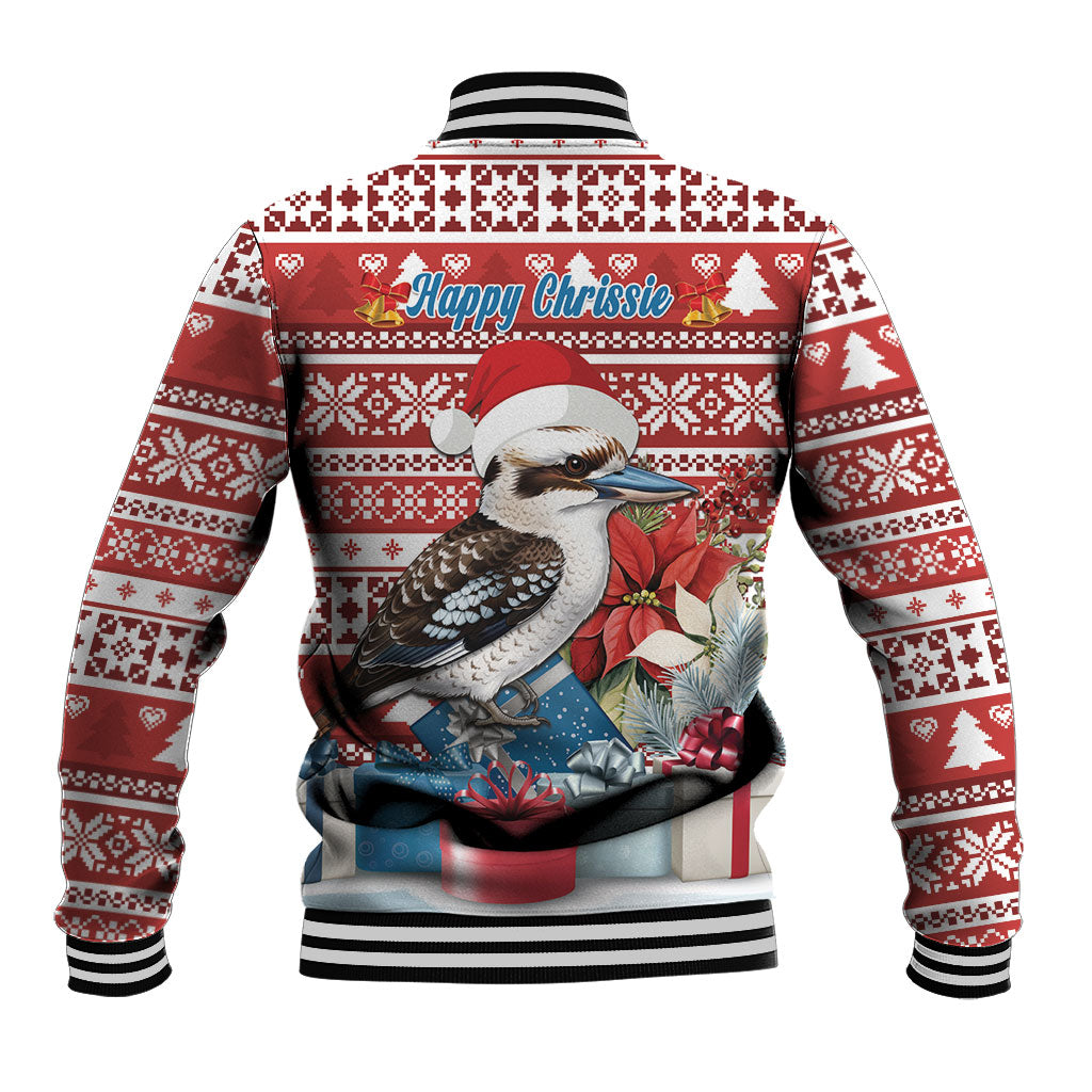 Australia Christmas In July Baseball Jacket Kookaburra Santa Red Color