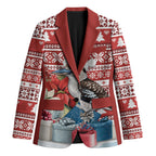 Australia Christmas In July Blazer Kookaburra Santa Red Color