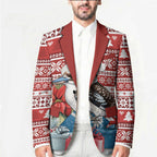 Australia Christmas In July Blazer Kookaburra Santa Red Color