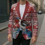 Australia Christmas In July Blazer Kookaburra Santa Red Color