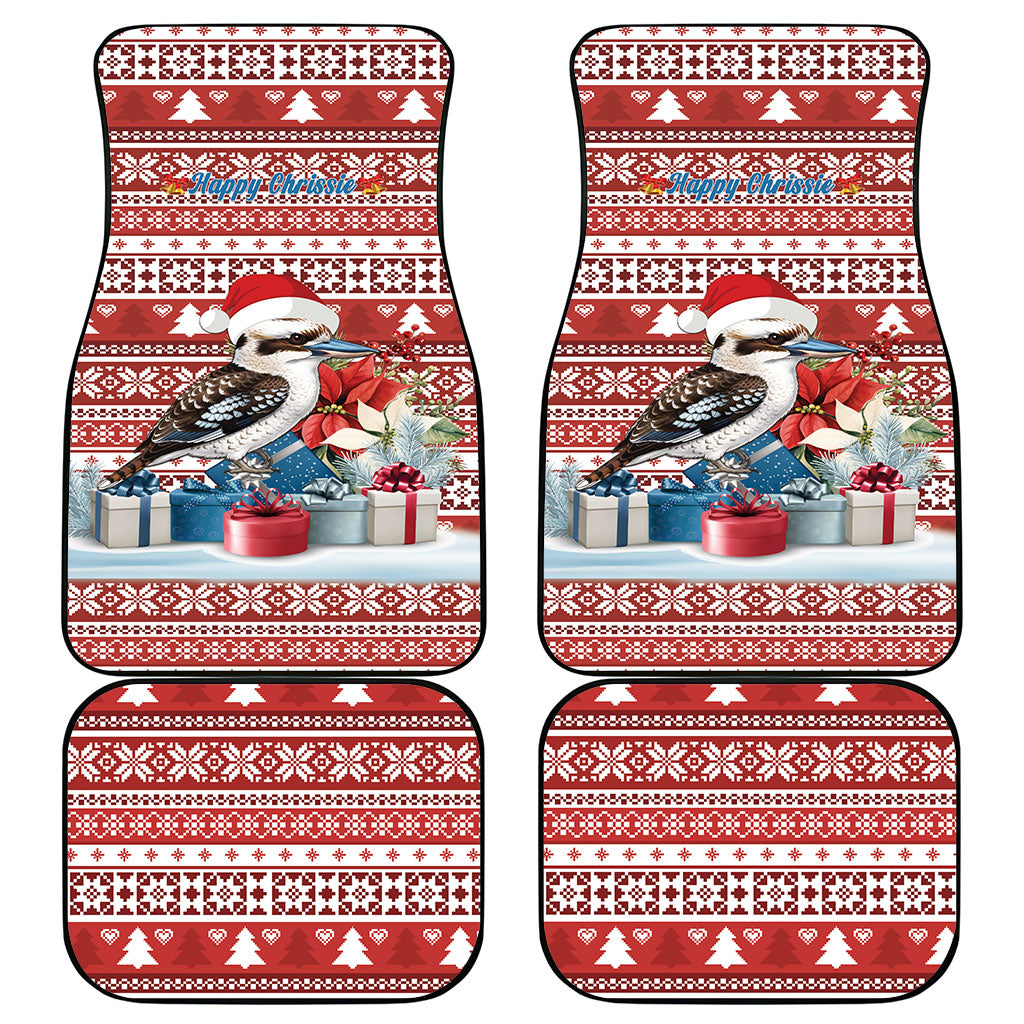 Australia Christmas In July Car Mats Kookaburra Santa Red Color