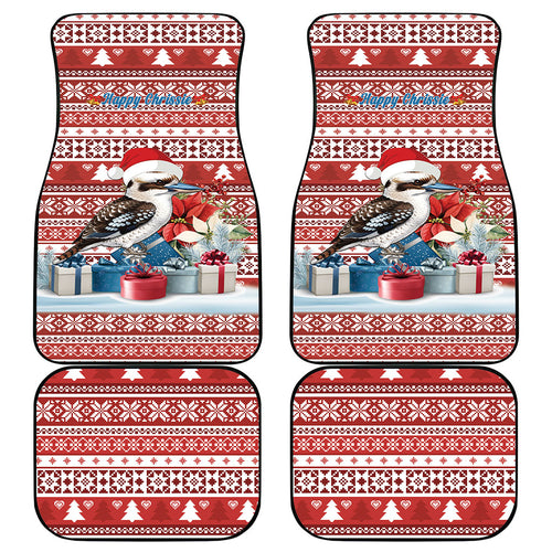 Australia Christmas In July Car Mats Kookaburra Santa Red Color