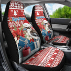 Australia Christmas In July Car Seat Cover Kookaburra Santa Red Color