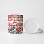 Australia Christmas In July Ceramic Mug Kookaburra Santa Red Color