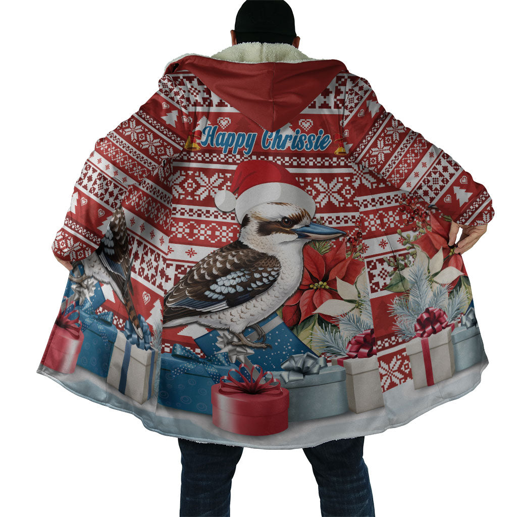 Australia Christmas In July Cloak Kookaburra Santa Red Color