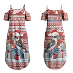Australia Christmas In July Couples Matching Summer Maxi Dress and Hawaiian Shirt Kookaburra Santa Red Color LT22