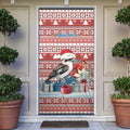 Australia Christmas In July Door Cover Kookaburra Santa Red Color