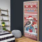 Australia Christmas In July Door Cover Kookaburra Santa Red Color