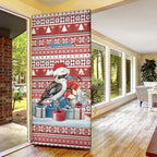 Australia Christmas In July Door Cover Kookaburra Santa Red Color