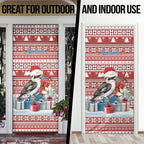 Australia Christmas In July Door Cover Kookaburra Santa Red Color