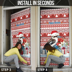 Australia Christmas In July Door Cover Kookaburra Santa Red Color