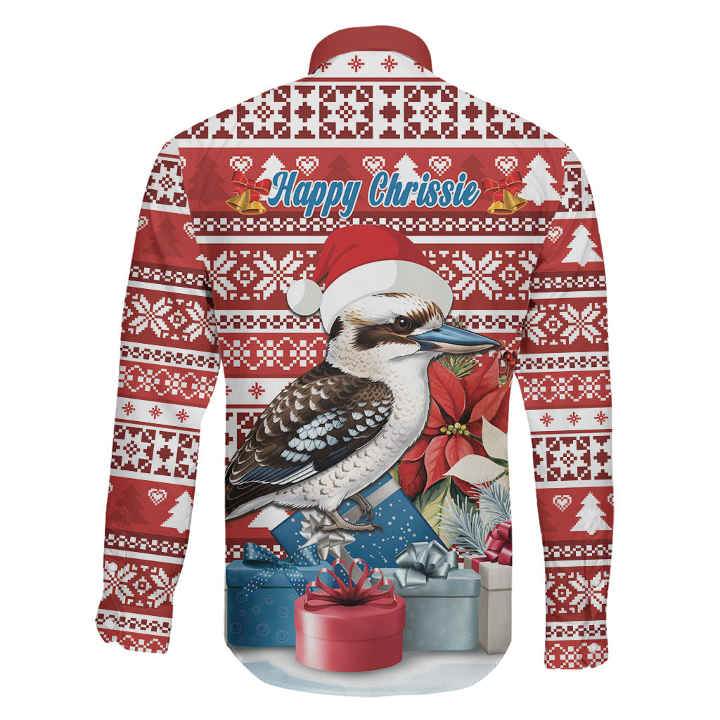 Australia Christmas In July Family Matching Puletasi and Hawaiian Shirt Kookaburra Santa Red Color
