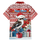 Australia Christmas In July Family Matching Summer Maxi Dress and Hawaiian Shirt Kookaburra Santa Red Color