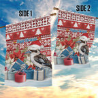 Australia Christmas In July Garden Flag Kookaburra Santa Red Color