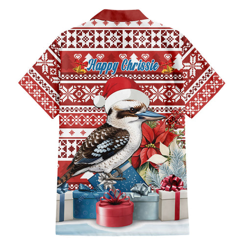 Australia Christmas In July Hawaiian Shirt Kookaburra Santa Red Color