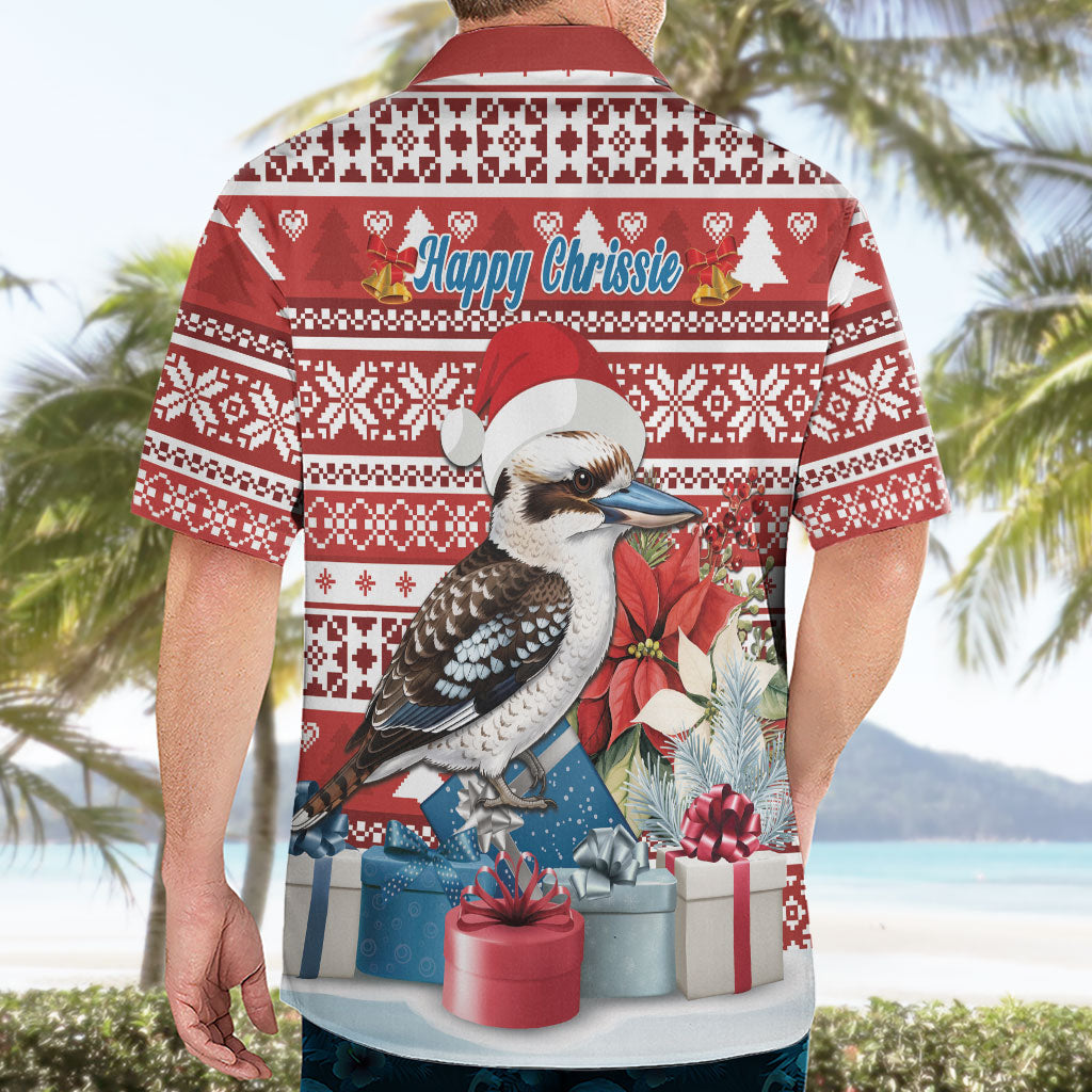 Australia Christmas In July Hawaiian Shirt Kookaburra Santa Red Color