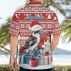 Australia Christmas In July Hawaiian Shirt Kookaburra Santa Red Color