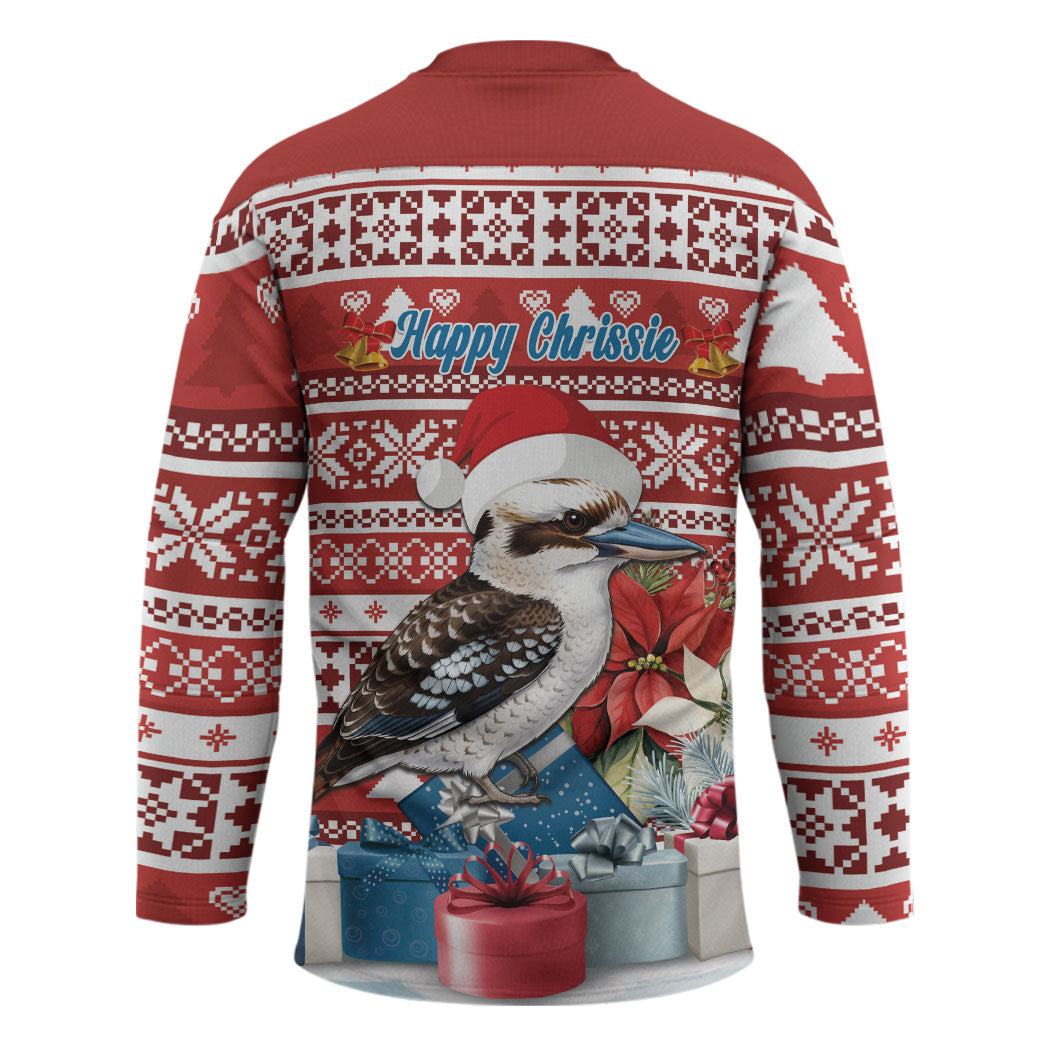 Australia Christmas In July Hockey Jersey Kookaburra Santa Red Color
