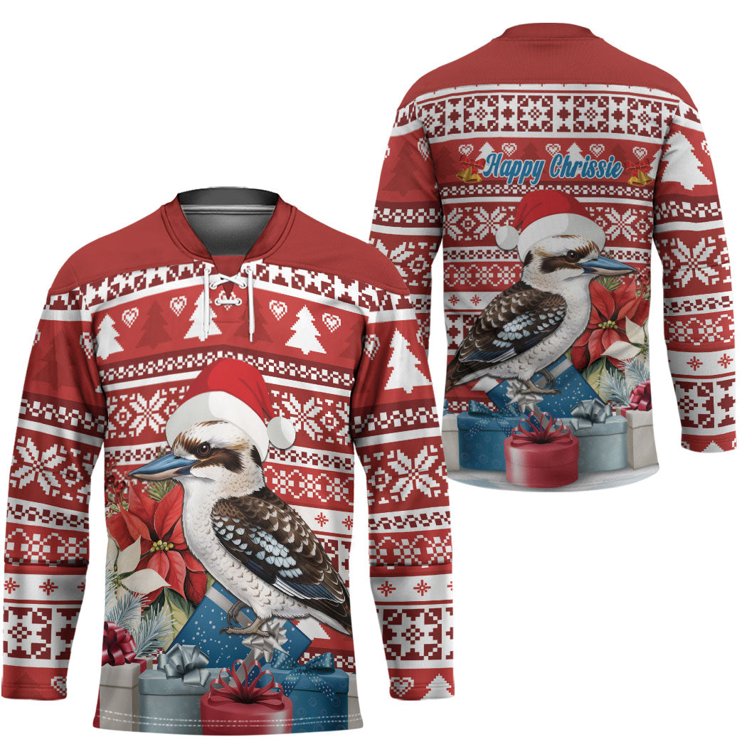 Australia Christmas In July Hockey Jersey Kookaburra Santa Red Color