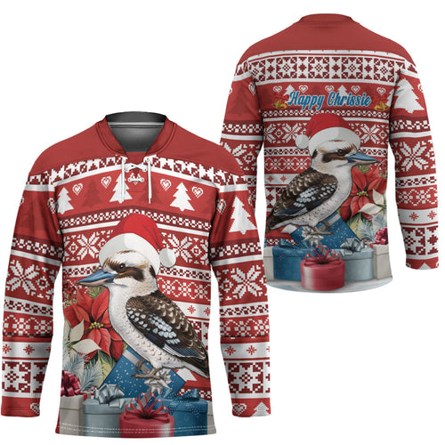 Australia Christmas In July Hockey Jersey Kookaburra Santa Red Color