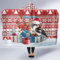 Australia Christmas In July Hooded Blanket Kookaburra Santa Red Color