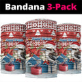 Australia Christmas In July Neck Gaiter Kookaburra Santa Red Color