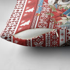 Australia Christmas In July Pillow Cover Kookaburra Santa Red Color