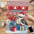 Australia Christmas In July Puzzle Kookaburra Santa Red Color