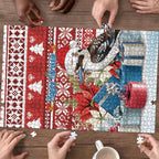 Australia Christmas In July Puzzle Kookaburra Santa Red Color