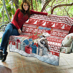 Australia Christmas In July Quilt Kookaburra Santa Red Color