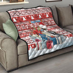 Australia Christmas In July Quilt Kookaburra Santa Red Color