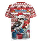Australia Christmas In July Rugby Jersey Kookaburra Santa Red Color