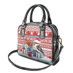 Australia Christmas In July Shoulder Handbag Kookaburra Santa Red Color