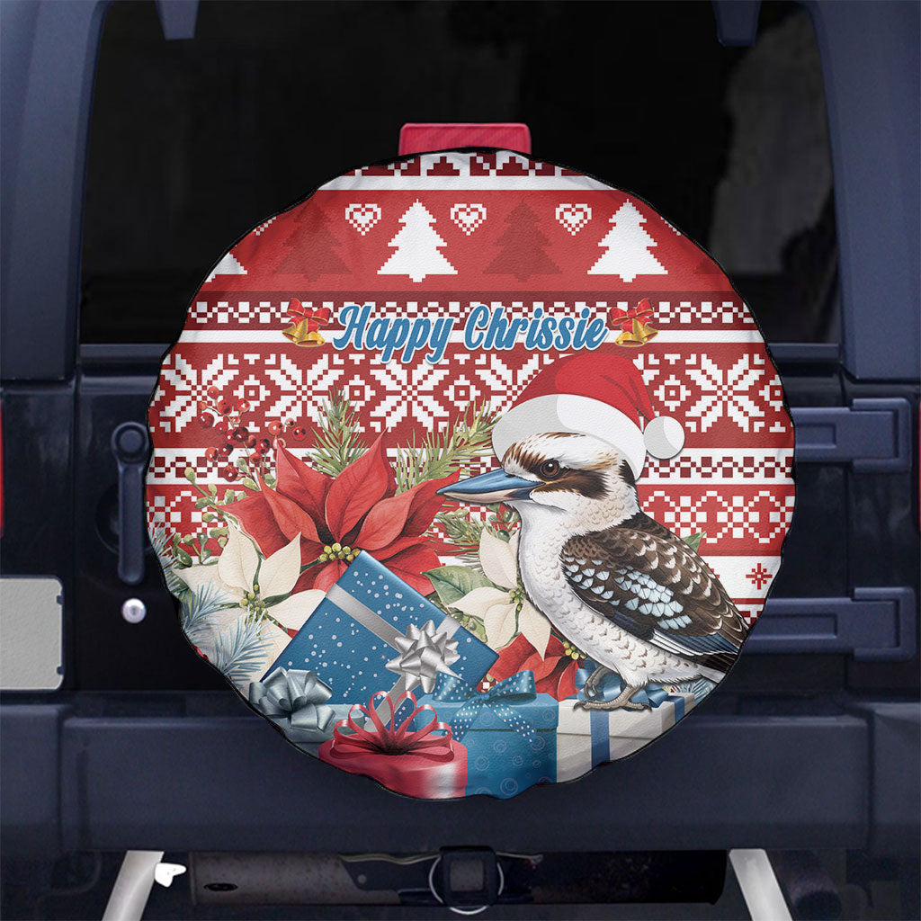 Australia Christmas In July Spare Tire Cover Kookaburra Santa Red Color