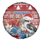 Australia Christmas In July Spare Tire Cover Kookaburra Santa Red Color