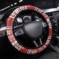 Australia Christmas In July Steering Wheel Cover Kookaburra Santa Red Color