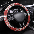 Australia Christmas In July Steering Wheel Cover Kookaburra Santa Red Color