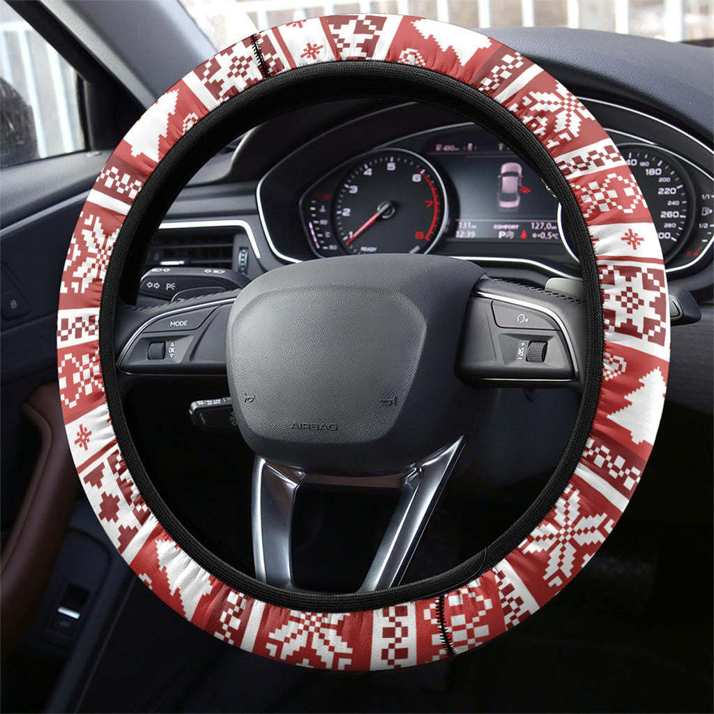 Australia Christmas In July Steering Wheel Cover Kookaburra Santa Red Color