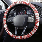 Australia Christmas In July Steering Wheel Cover Kookaburra Santa Red Color