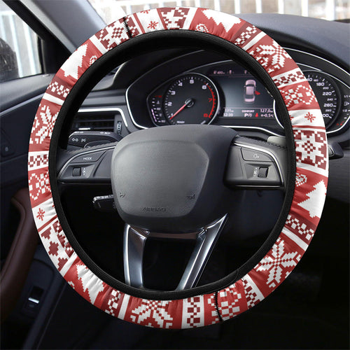 Australia Christmas In July Steering Wheel Cover Kookaburra Santa Red Color