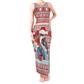 Australia Christmas In July Tank Maxi Dress Kookaburra Santa Red Color