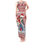 Australia Christmas In July Tank Maxi Dress Kookaburra Santa Red Color