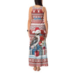 Australia Christmas In July Tank Maxi Dress Kookaburra Santa Red Color