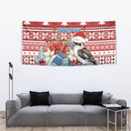 Australia Christmas In July Tapestry Kookaburra Santa Red Color