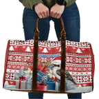 Australia Christmas In July Travel Bag Kookaburra Santa Red Color