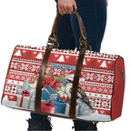 Australia Christmas In July Travel Bag Kookaburra Santa Red Color