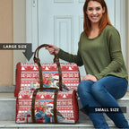 Australia Christmas In July Travel Bag Kookaburra Santa Red Color