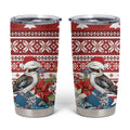 Australia Christmas In July Tumbler Cup Kookaburra Santa Red Color